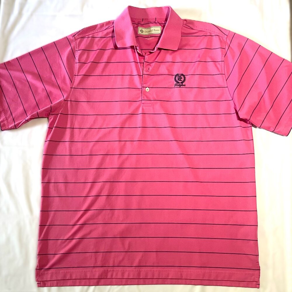 Donald Ross Men’s Classic Fit Chalk Stripe Polo